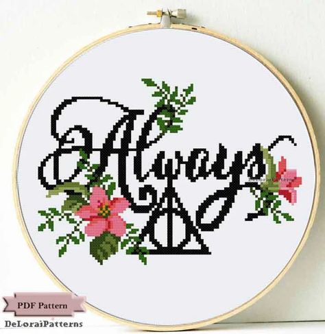 Always Magic Symbol Cross Stitch Pdf Pattern Wizard Signs - Etsy Beginner Cross Stitch Patterns, Magic Sign, Magic Cross Stitch, Harry Potter Cross Stitch Pattern, Cross Stitch Harry Potter, Circle Graph, Triangle Sign, Printable Cross, Cartoon Film