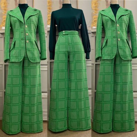 Cuzyeah Closet Vintage (@cuzyeahcloset) • Photos et vidéos Instagram Eclectic Pattern, Clothes Art, 70s Vintage Fashion, 70s Outfits, Fashion Sketches Dresses, Pockets Pants, Green Outfit, Girly Fashion, 70s Fashion