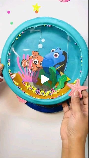 Paper Plate Aquarium Craft, Aquarium Activities Preschool, Aquarium Activities For Kids, Aquarium Crafts For Kids, Aquarium Craft, Paper Plate Animals, Senior Crafts, Girls Crafts, Teacher Teaching