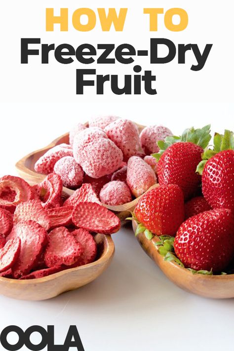 How Do You Make Freeze-Dried Fruit? - Oola.com Freeze Dry Fruit, Freeze Dry Food, Dried Fruit Recipe, Freeze Dried Food Storage, Freeze Dried Vegetables, Dehydrated Strawberries, Harvest Right Freeze Dryer, Freeze Dryer, Fruit Recipe