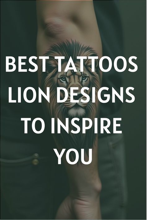 Best Tattoos Lion Designs to Inspire You Africa Lion Tattoo, Lion Laying Down Tattoo, Fierce Lion Tattoo, Tattoos Lion, Fierce Tattoo, Big Cat Tattoo, Lion Eyes, Fierce Lion, Lioness Tattoo