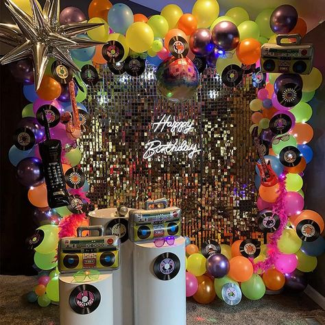 Birthday Party 80s Theme, Backyard Boogie Party Theme, 80 Birthday Party Ideas Decoration 80s Theme, Decades Party Theme, 80 90 Party Theme, 80 Party Decorations 80s Theme, 90 Party Ideas Decoration, Through The Decades Party Decorations, 80s Birthday Party Theme Decoration