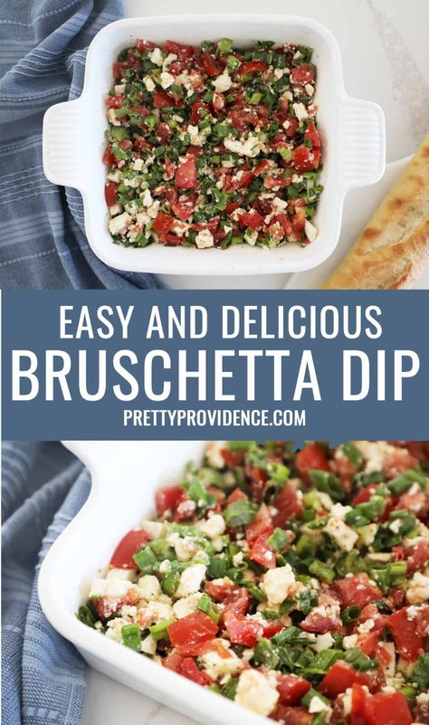 Bruschetta Dip Brushetta Appetizers, Bruchetta Appetizers, Healthy Bruschetta, Salsa Dip Recipe, Bruschetta Dip, Easy Bruschetta Recipe, Bruschetta Appetizer, Easy Bruschetta, Thanksgiving Food Sides