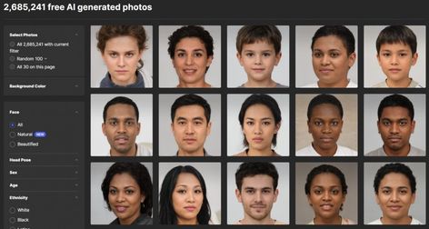 10 Best AI Random Face Generators (March 2023) (March 2023) - Unite.AI Face Generator, Fake Images, March 2023, Time Photo, Animated Images, Generators, Digital Portrait, Facial Hair, Detailed Image