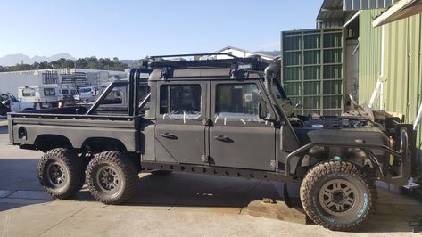 Land Rover Defender 130 6x6 Land Rover Defender 6x6, Land Rover Truck, Defender 6x6, Land Rover Pick Up, Tactical Medic, Land Rover 88, Land Rover Off Road, Defender Camper, Land Rover Defender 130