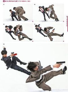 Drawing a cop flipping over another cop while they fire guns? There’s a reference book for that! | SoraNews24 -Japan News- Pose Men, Shooting Pose, Action Pose Reference, Male Pose Reference, Action Pose, Figure Reference, Shotting Photo, Different Poses, Body Reference Poses