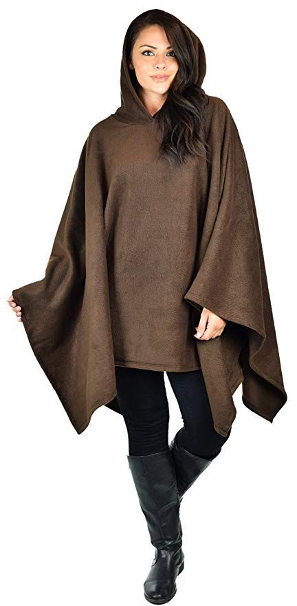 Dare2bStylish Women Poncho Style Hoodie Sweater Fleece Cover Up for Cold Weather Faux Fur Bridal Wrap, Fleece Poncho, Turtleneck Poncho, Hooded Poncho, Solid Sweaters, Poncho Style, Stylish Clothes, Womens Turtleneck, Smile More