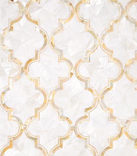 Arabesque Dream Mother Of Pearl Tile, Pearl Tile, Quatrefoil Pattern, Kitchen Backsplash Designs, Backsplash Designs, Southwest Florida, Wallpapers Backgrounds, Pretty Wallpapers Backgrounds, Good Notes