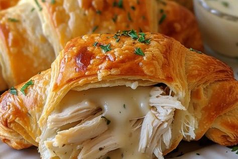 Chicken Stuffed Crescent Rolls - recipestasteful Stuffed Chicken Cresent Rolls, Chicken Crescent Rolls Recipes, Recipes Using Croissant Dough, Rotisserie Chicken Crescent Roll Recipes, Chicken Stuffed Crescent Rolls Recipe, Baked Chicken Stuffed Crescent Rolls, Crescent Roll Chicken Roll Ups, Crescent Roll Recipes Dinner Chicken, Chicken Crescent Roll Ups