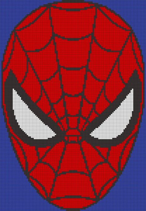 Alpha pattern #41240 | BraceletBook C2c Spiderman Crochet Blanket, Tapresty Crochet Alpha Patterns, Crochet Alpha Patterns, Spiderman Blanket, Hero Symbol, Graph Patterns, Crochet Stuff, Crochet Blankets, Alpha Pattern