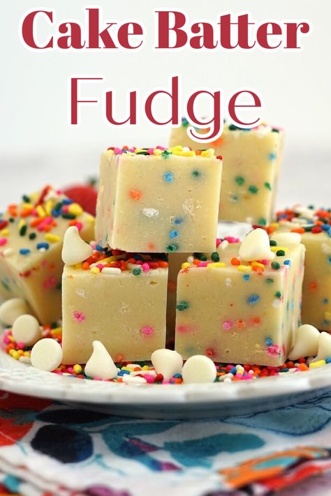 Cake Batter Fudge Easy, Cookie Dough Fudge Recipe Easy, Birthday Cake Fudge Recipe, Stovetop Fudge Recipe, Buccees Fudge Recipe, Cake Mix Fudge Recipe, Cheesecake Fudge Easy, Banana Pudding Fudge Recipe, Cake Batter Desserts