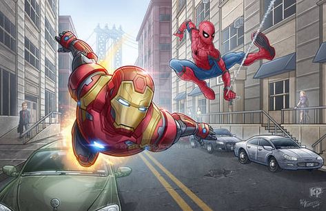 kpetchock - Professional, Digital Artist | DeviantArt Marvel Universe Art, Wallpaper Spiderman, Spiderman Fanart, Spiderman Mcu, Spiderman Wallpaper, Spiderman Suits, Iron Man Wallpaper, Iron Man Tony Stark, Iron Spider