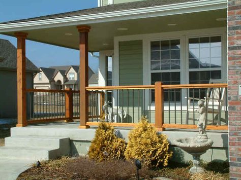 Image detail for -stewart front porch railing Front Porch Railing Ideas, Reling Design, Porch Railing Designs, Rustic Front Porch, Front Porch Railings, Porch Kits, Patio Railing, Deck Railing Design, House Front Porch