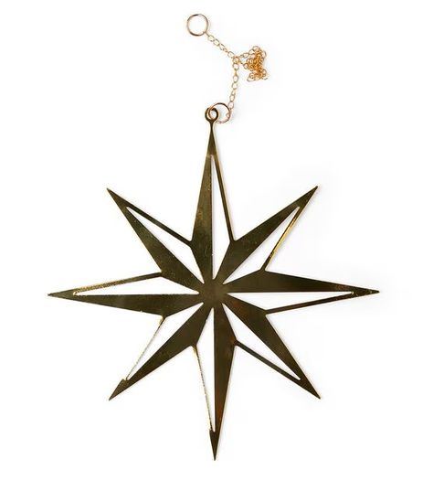 8" Christmas Gold Star Iron Ornament by Place & Time | JOANN Tree Wreath, Touch Of Gold, Vintage Ornaments, Joanns Fabric And Crafts, Gold Star, Gold Christmas, The 8, Intricate Design, Gold Stars