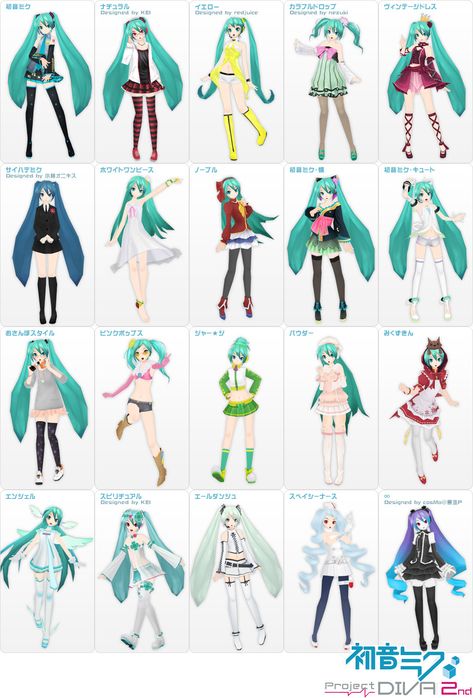 Anime: Project Diva 2nd / Project Diva F 2nd / VOCALOID Character: Hatsune Miku Code Number: #377905 Miku Outfits Costumes, Miku Expo Outfit, Vocaloid Outfits Design, Garfield Cosplay, Vocaloid Project Diva, Miku Designs, Miku Costume, Hatsune Miku Songs, Hatsune Miku Costume