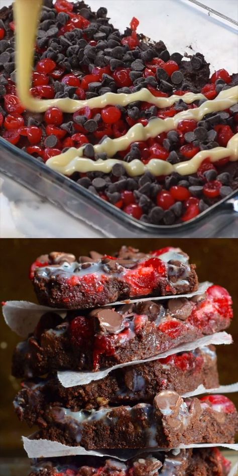 Cherry Magic Bars, Cherry Cheesecake Fluff, Cheesecake Fluff, Chocolate Covered Cherry, Bars Chocolate, Magic Bars, Cherry Magic, Doner Kebab, Cherry Desserts