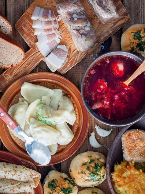 Russian Culture Aesthetic Food, Polish Aesthetic Poland Food, Traditional European Food, Eastern Europe Food, Russian Food Aethstetic, Ukrainian Thanksgiving, Slavic Cuisine, Slavic Food, Ukraine Food