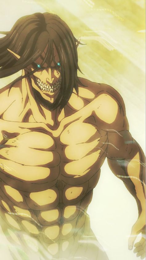 Eren Jaeger As A Titan, Titan Eren Fanart, Attack Titan Wallpaper, Eren Jaeger Attack Titan, Erens Titan, Eren Attack Titan, Attack On Titan Background, Erin Yeager, Attack Titan Eren