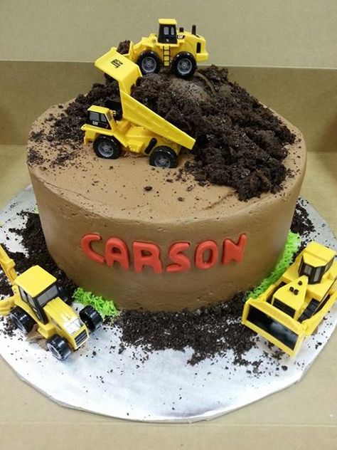 Dump Truck Birthday Cake Dump Truck Birthday Cake, Dump Truck Cakes, Digger Cake, Construction Birthday Cake, Dump Truck Birthday Party, Truck Birthday Cakes, Dump Truck Birthday, Construction Cake, Truck Cakes