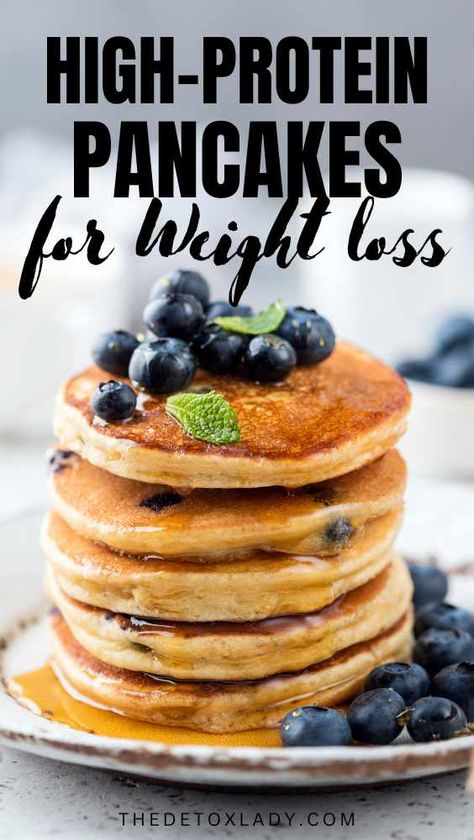 My Favorite High-Protein Pancake Recipe - The Detox Lady Healthy Protein Pancakes, Best Vegan Protein Powder, Best Whey Protein Powder, Protein Powder Pancakes, Healthy High Protein Breakfast, Pancake Mix Recipe, High Protein Pancakes, Best Whey Protein, Protein Pancake Mix