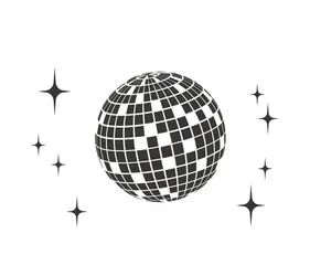 Disco Ball Linocut, Disco Ball Icon, Disco Ball Vector, Spooky Disco, Party Tattoo, Ball Vector, Party Tattoos, Gig Poster, Black And White Picture Wall