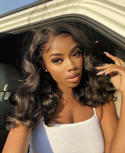 Birthday Makeup Looks, Short Bob Wigs, Baddie Hairstyles, Black Girls Hairstyles, Aesthetic Hair, Brown Skin, Lace Front Wigs, Cute Hairstyles, Wig Hairstyles