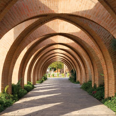 The Architects Who, After a Devastating Earthquake, Rebuilt a Town - The New York Times Brick Archway, Brick Cladding, Brick Arch, Brick Architecture, Garden Pictures, Traditional Architecture, Brutalism, Zambia, Contemporary Architecture