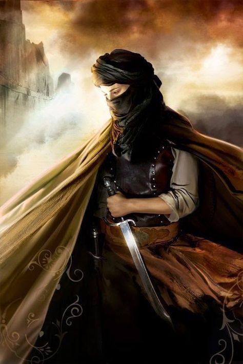 6 works depicting the life and times of Nusaybah Bint ka'ab - The Woman Warrior of Arabia http://painting-mythology.blogspot.ca/2015/04/6-works-depicting-life-and-times-of.html Samurai Girl, Fesyen Islam, Persian Warrior, Marie Lu, الفن الرقمي, Heroic Fantasy, Warrior Queen, Montage Photo, Medieval Clothing