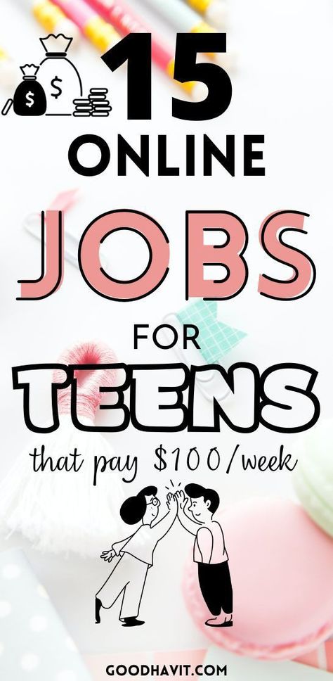 15 Online jobs for teens that pay $100/week. Online Jobs For Students, Online Jobs For Teens, Legit Online Jobs, Easy Online Jobs, Typing Jobs, Best Online Jobs, Online Writing Jobs, Legit Work From Home, Freelance Writing Jobs