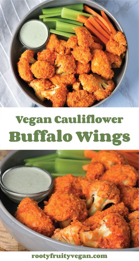 Vegan Buffalo Wing recipe aka cauliflower wings are oil free, easy to make, and so delicious! This vegan recipe will change the way you look at cauliflower. These vegan wings are crispy and baked without using oil, so they are a healthy plant based alternative to buffalo chicken wings. Try out these meatless wings and let me know how you like them! Buffalo Wing Recipe, Vegan Chicken Wings, Vegan Buffalo Wings, Bbq Cauliflower Wings, Vegan Cauliflower Wings, Vegan Wings, Bbq Cauliflower, Wings Recipe Buffalo, Wing Recipe