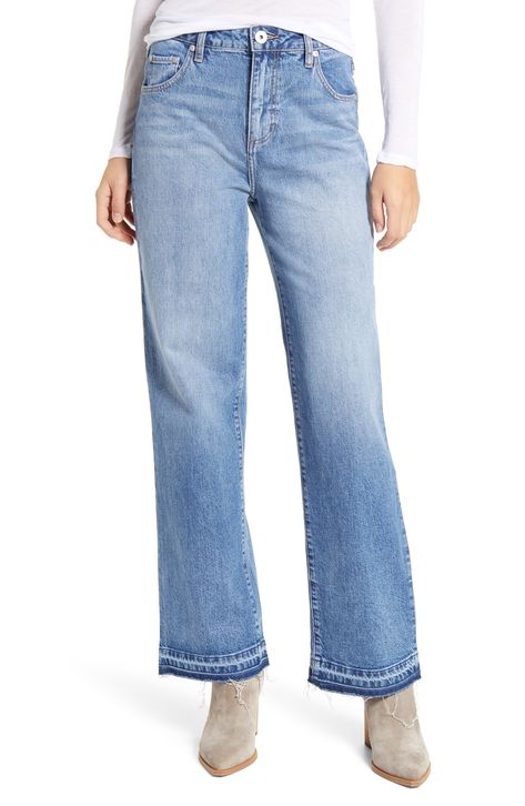 Jag Jeans Sophia High Waist Wide Leg Jeans available at #Nordstrom Cropped Jeans Outfits, Cropped Jeans Outfit, High Waist Wide Leg Jeans, Jag Jeans, Jeans Outfits, Curvy Jeans, Fit Check, Jean Outfits, Cropped Jeans