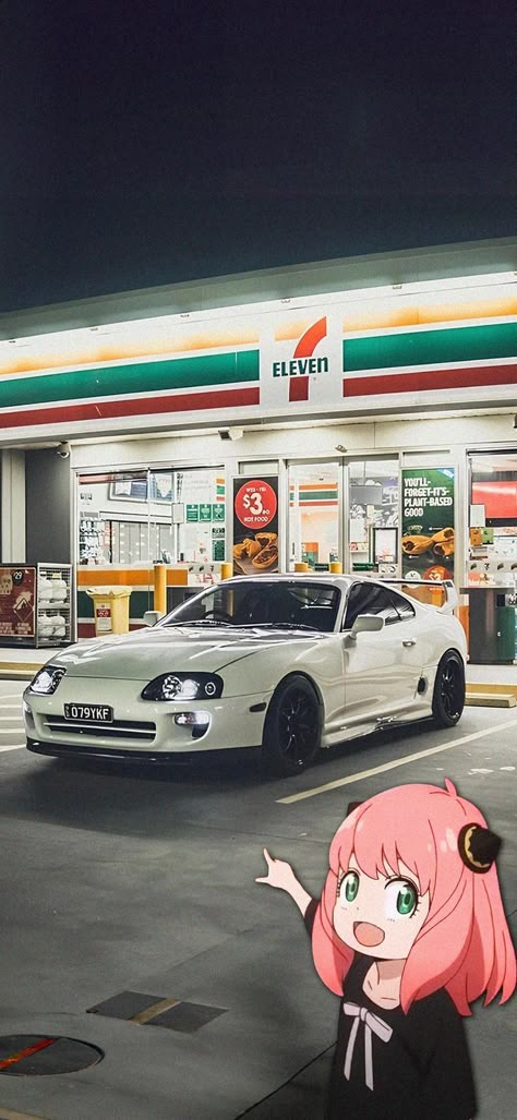 White Supra Mk4, White Supra, Seven Eleven, Supra Mk4, Toyota Supra Mk4, Jdm Wallpaper, Cool Car Pictures, Anya Forger, 7 Eleven