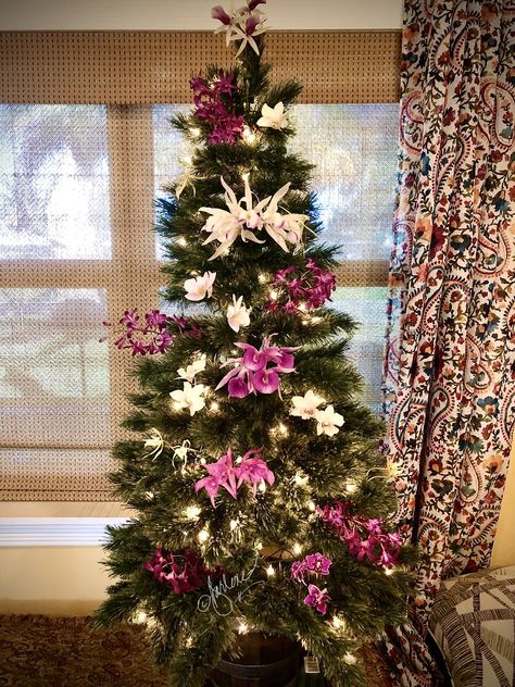 Orchid Christmas Tree 2019 Orchid Christmas Tree, Orchid Tree, Christmas House, Tree Decor, Christmas Trees, Christmas Tree Decorations, Christmas Decor, Orchids, Christmas Decorations