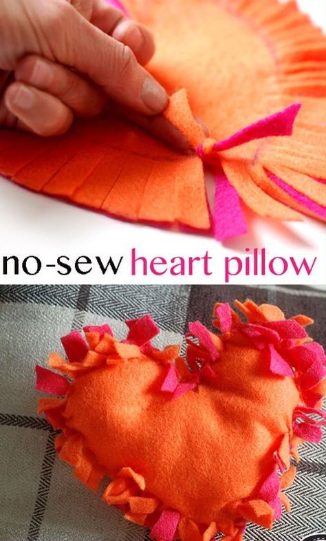 Sew Heart Pillow, Thought Work, Sew Heart, Sew Felt, Sew Projects, Valentine Crafts For Kids, Felt Heart, Heart Pillow, Craft Club