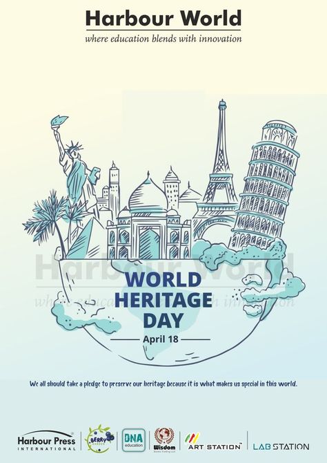 If we will lose our heritage, we will have nothing left in our hands that defines how glorious our past was. Let us save our heritage. World Heritage Day..! #life #celebrate #worldheritageday #heritage #saveheritage #preserve #responsibility #india #worldheritage #history #buildings #monuments #7wondersoftheworld #standtogether #unesco #travel #unescoworldheritage #travelphotography #architecture #temple #beautifuldestinations #unescoworldheritagesite #wishes #dnaeducation World Heritage Day Poster Drawing, Indian Heritage Poster, World Heritage Day Creative Ads, World Heritage Day Poster, Heritage Day Poster, Kindergarten History, World Heritage Day, Insta Grid, Heritage Day