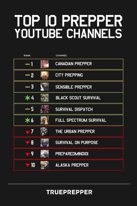 The 20 Best Prepper YouTube Channels Survival Prepping Diy, Survival Skills Emergency Preparedness, Emergency Preparedness Food, Emergency Prepardness, Survival Books, Doomsday Prepping, Emergency Preparedness Kit, Survival Skills Life Hacks, Emergency Preparation