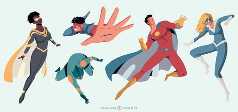 Superhero character pack #AD , #Superhero, #pack, #character Superhero Vector, Motion Graphic Design, Mo Design, Superhero Characters, Design App, Shirt Maker, Motion Graphic, Website Designs, Layout Template