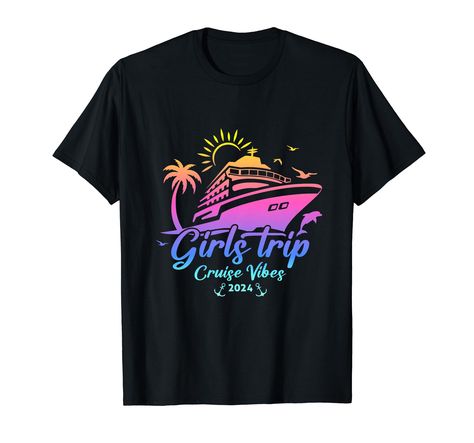 PRICES MAY VARY. Girls' trip vacation cruise crew, going on a luxury cruise ship for a vacation 2024 get together! Girl's Trip Cruise Vibes 2024 is ideal to celebrate this cruising adventure with your friends on summer holiday sea trip. Girls Trip Cruise Vibes 2024 Lightweight, Classic fit, Double-needle sleeve and bottom hem Matching Cruise Shirts, Cruise Vibes, Trip Design, Croatia Vacation, Luxury Cruise Ship, Cruise Party, Cruise Shirts, Cruise Trip, Girls Holiday