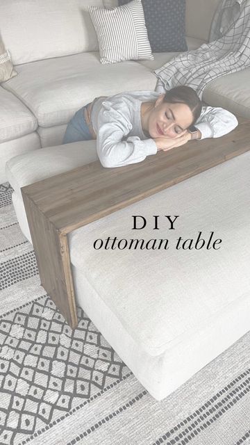 Ottoman With Sliding Table, Coffee Table Behind Couch, Storage Bench As Coffee Table, Living Room With Ottoman And Coffee Table, Sectional With Ottoman And Coffee Table, Table Over Ottomans Diy, Coffee Table Ottoman Decor, Over Ottoman Table Diy, Couch Ottoman Coffee Table