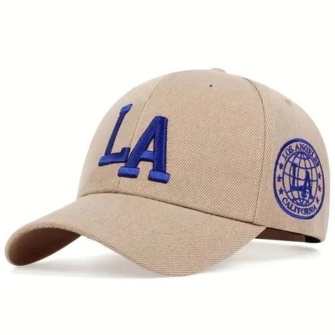 LA - Unisex Embroidered Adjustable Baseball Cap ✨ www.lootbox94.com #la #baseball #lootbox94 #trendy #summer2024 #fashion Sailor Cap, Embroidery Caps, Army Cap, Vintage Baseball Caps, Embroidery Baseball, Trilby Hat, Hip Hop Cap, Boater Hat, Womens Baseball Cap