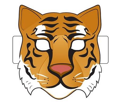 spin on creativity: Free Printable Animal Masks Tiger Mask Template Free Printable, Free Printable Animal Masks, Tiger Mask Template, Eagle Mask, Printable Animal Masks, Animal Masks For Kids, Tiger Face Mask, Paper Toy Printable, Tiger Mask