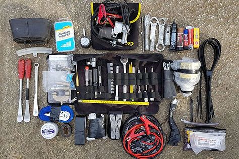 Motorcycle Tool Kit, Kriega Backpack, Adventure Motorcycle Gear, Motorcycle Adventure Travel, Bike Tool Kit, Dr 650, Diy Motorcycle, Bike Equipment, Adventure Motorcycle