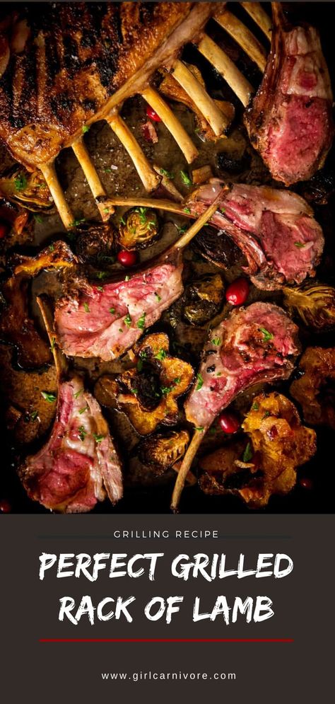 Bbq Rack Of Lamb, Grilled Lamb Recipes, Lamb Rack Recipe, Lamb Rack, Bbq Lamb, Easy Grilling Recipes, Lamb Ribs, Grill Rack, Grilled Lamb