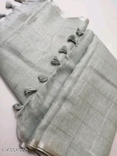 Pure Linen saree:₹1430/- free COD WhatsApp +919730930485 Elegant Saree Classy, Khadi Cotton Saree, Blouses Designs, Kota Silk Saree, Patterns Flowers, Saree Banarasi, Linen Sarees, Katan Silk Saree, Sari Blouse Designs