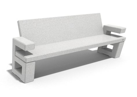 Bench | Concrete bench with backrest - Model 252 | Encho Enchev-ETE | Street bench | Park and garden bench | Outdoor furniture Bench Concrete, Concrete Outdoor Furniture, Park Bench Design, Street Bench, Bench With Backrest, Garden Furniture Design, Temple Design For Home, Concrete Bench, Bench Outdoor