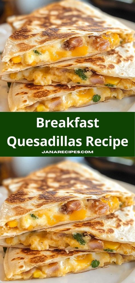 What's a fun breakfast idea? Our Breakfast Quesadillas Recipe! This quesadilla recipe is simple to prepare and perfect for breakfast or breakfast for dinner, making it one of the top quesadillas recipes. Ham Quesadilla, Quesadilla Breakfast, Ham And Cheese Breakfast, Breakfast Quesadilla Recipes, Breakfast Quesadillas, Easy Homemade Salsa, Breakfast Cheese, Breakfast Quesadilla, Quesadilla Recipe