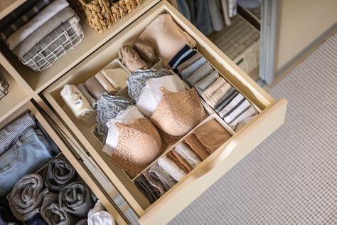 How To Organize Clothes in Drawers: A Step-by-Step Guide Organize Dresser Drawers, Organizing Techniques, Clothes In Drawers, Organize Dresser, Dresser Top Organization Ideas, Organize Clothing, Professional Organizing Tips, Messy Clothes, Organize Clothes