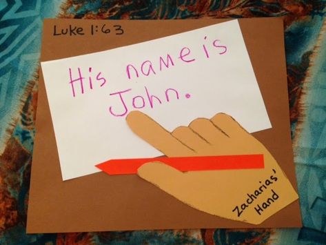 Children's Bible Lessons: Lesson - "His Name Is John" John The Baptist Birth Craft, His Name Is John Craft, Birth Of John The Baptist Craft, Childrens Ministry Crafts, Toddler Bible, Sunday School Projects, Jesus Loves The Little Children, The Books Of The Bible