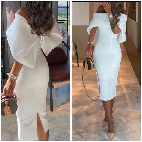 White Dinner Dresses Classy Elegant, Elegant Civil Wedding Dress Classy, White Dress Classy Elegant Short, Jumpsuit Elegant Chic Classy, Shimmery Prom Dress, Luxury Dress Classy, Midi White Dress, Short Bridal Dress, Reception Bridal Dress