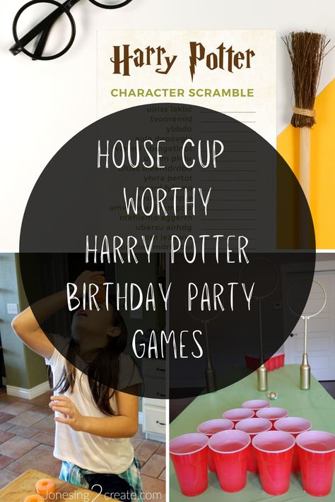 House Cup Harry Potter Birthday Party Games - Fun Party Pop Harry Potter House Cup Games, House Cup Harry Potter, Harry Potter Themed Party Favors, Harry Potter Themed Party Games, Harry Potter Games For Kids Birthdays, Harry Potter Party Ideas Games, Harry Potter Games For Kids, Harry Potter Birthday Party Games, Hufflepuff Birthday